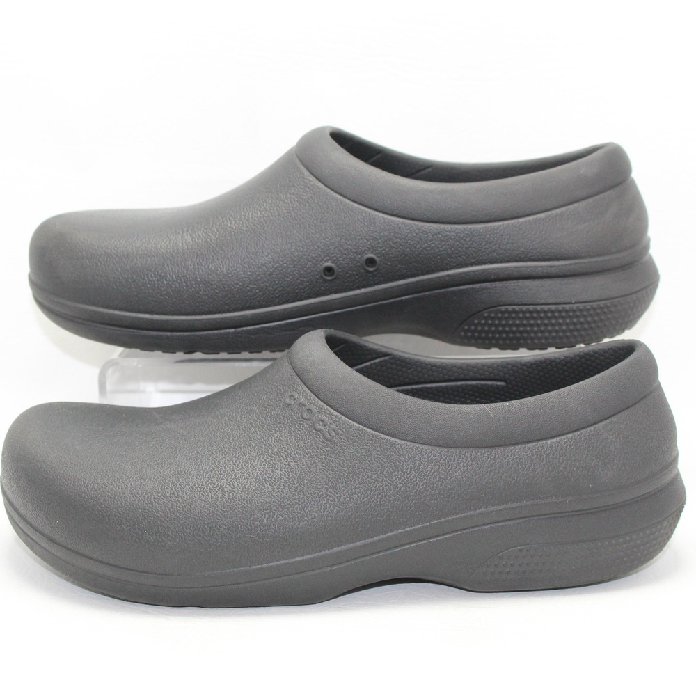 Crocs‎ Neria Pro II Work Clogs Black Slip Resistant Shoes 205073 Mens 6 Womens 8